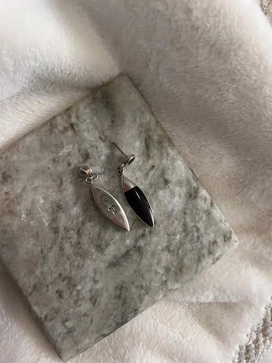 Silver 925 dangle earrings - Picture 2 of 2